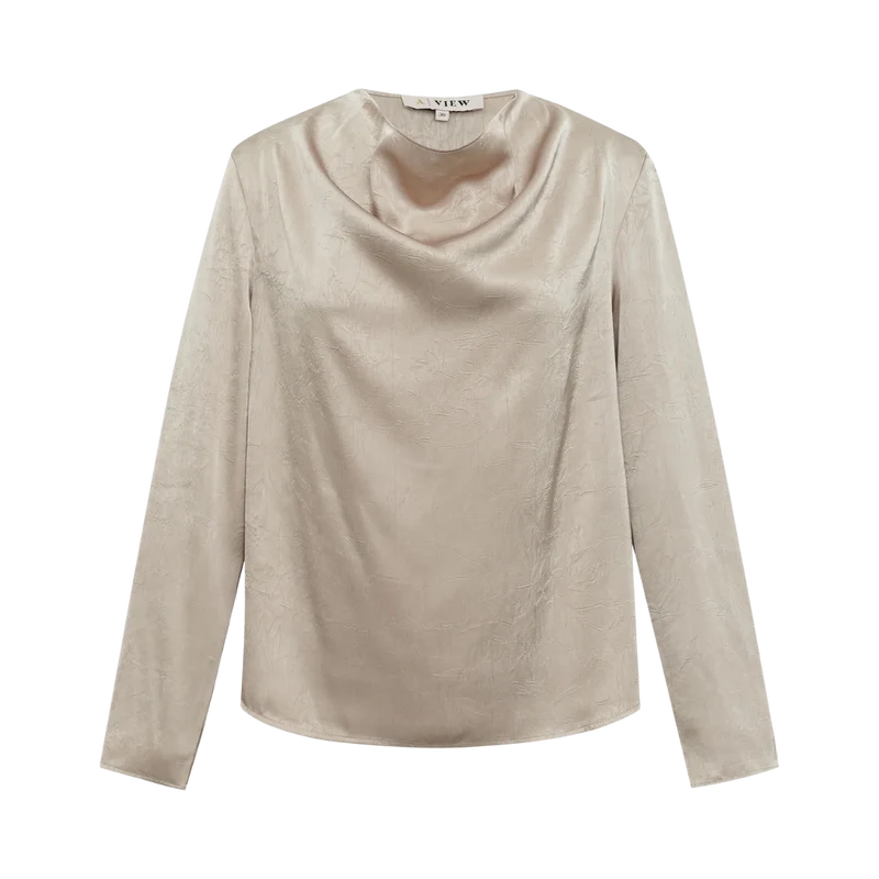 Sinda Drape Blouse - Champagne
