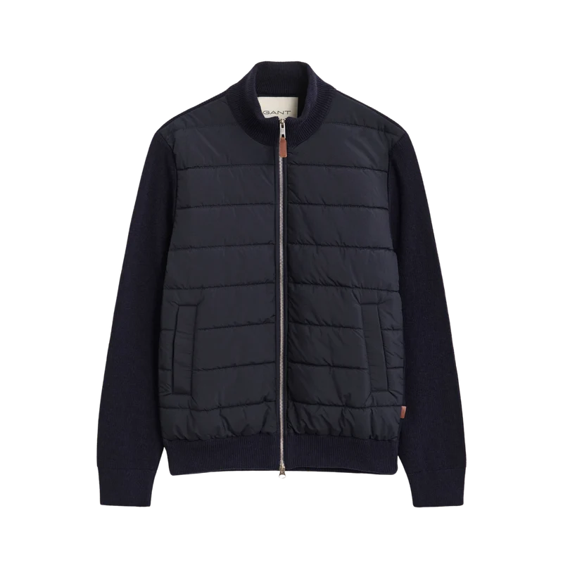 Hybrid Zipped Cardigan - Evening Blue