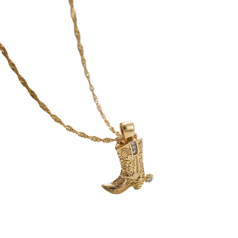Cowboy Boot Halsband i Guld eller Silver