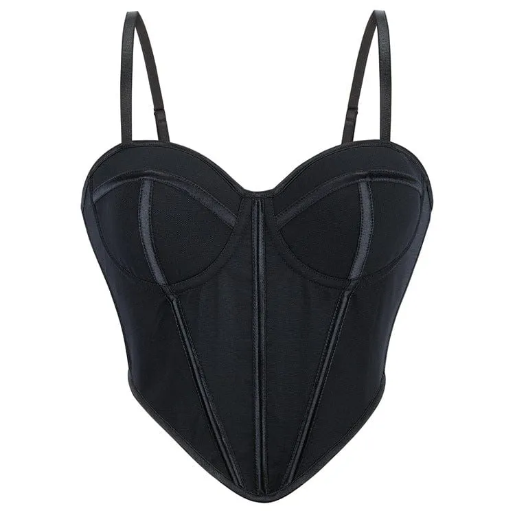 Dampunk enfärgad snörningsslip-bustier