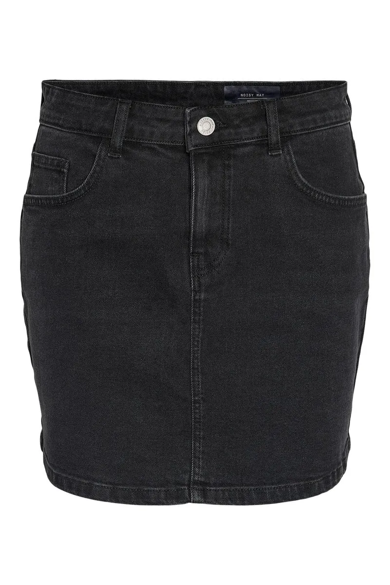 Noisy May - Nmyolanda Skirt Black Fwd Box - 4996859 Black Denim