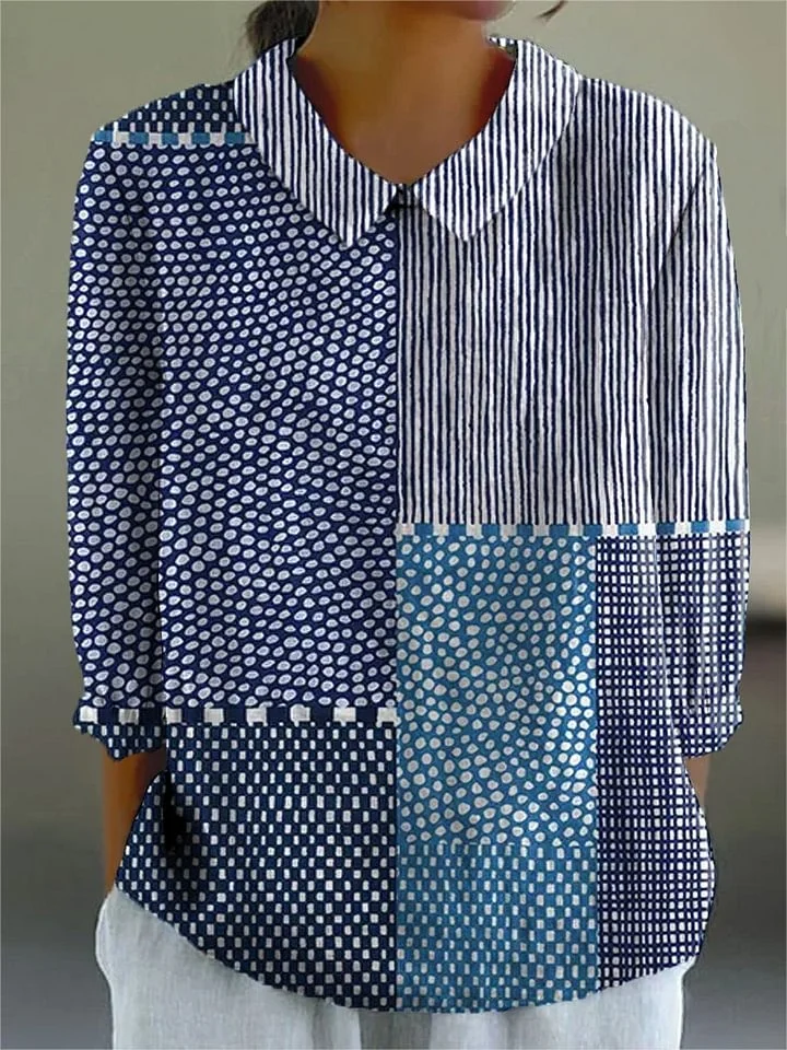 Elle | Färgglad blus med vintagekänsla