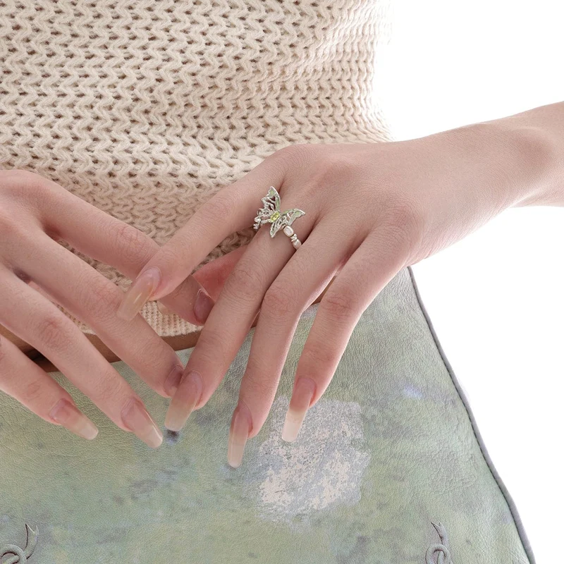Grunge Butterfly Elastisk Ring för kvinnor