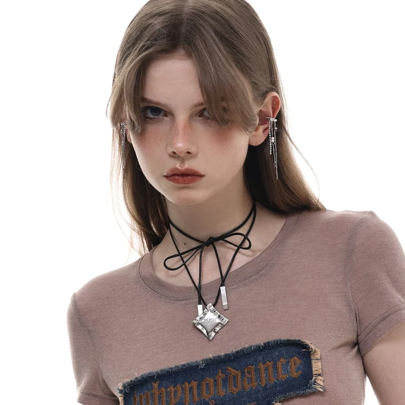 Punk Strappy Square Halsband för kvinnor