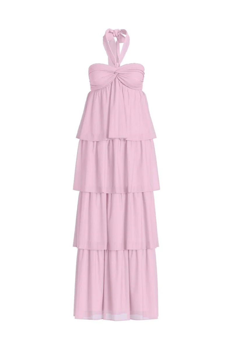 Vila - Vilea Halterneck Layered Dress/Dc/Ka - 5005144 Cherry Blossom