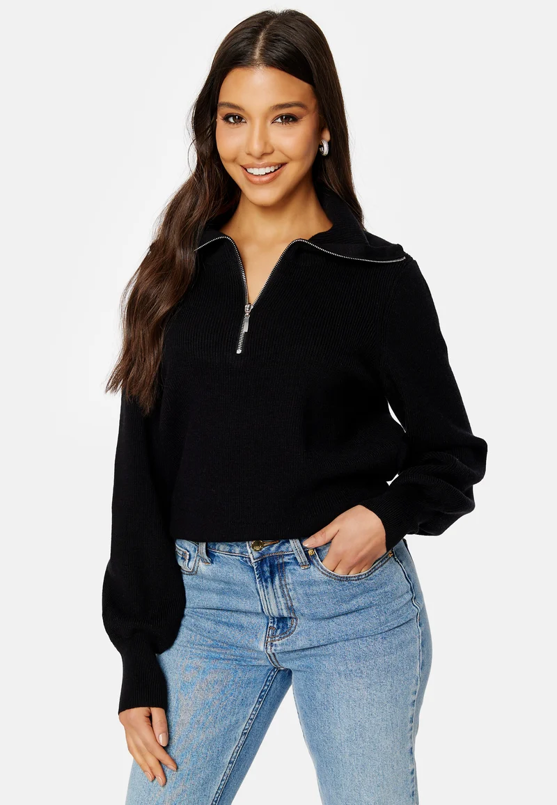Dalma LS Zip Knit Pullover
