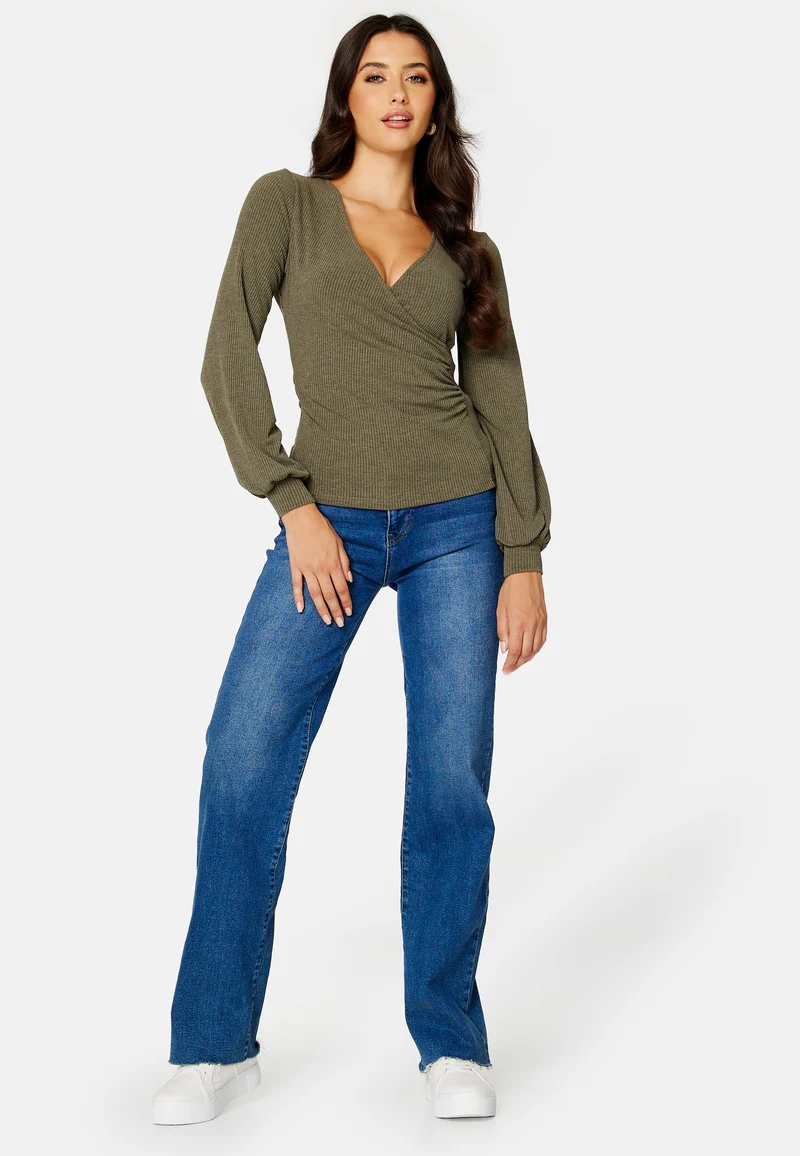 Simona rib wrap top