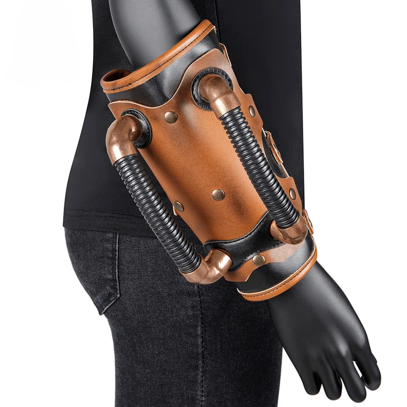 Unisex Steampunk Pipeline Split Arm Sleeves