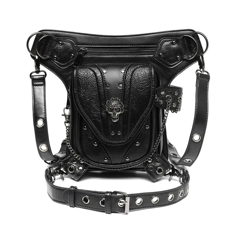 Unisex Steampunk Skull Dubbade Miniväska