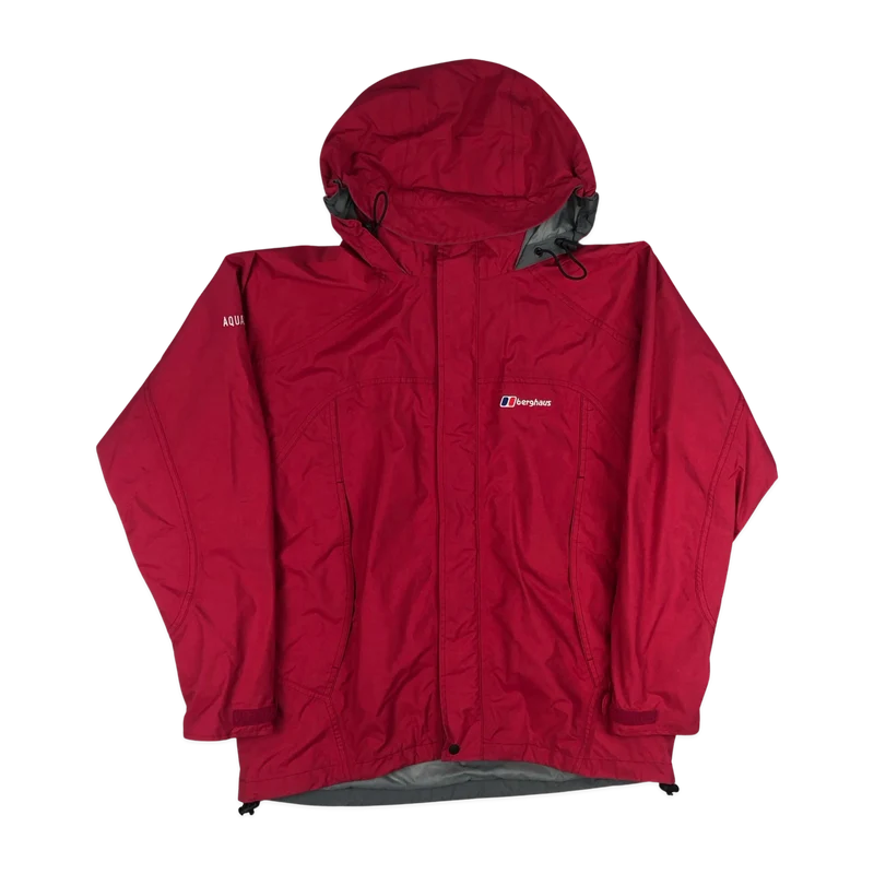 Vintage 90s Red Berghaus Zip-Up Outdoor Jacket Windbreaker Large