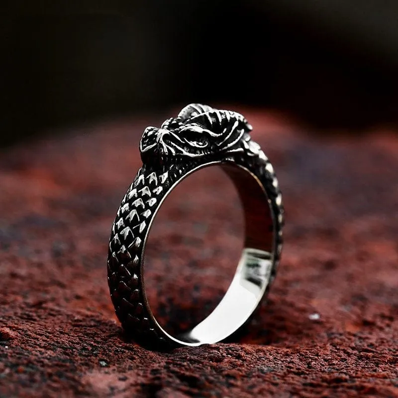 Punk Ouroboros Ring för män