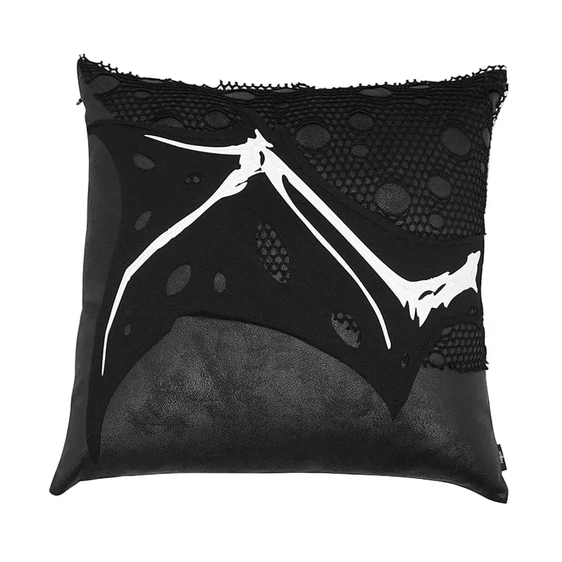 Gothic Ripped Mesh Splice Kuddfodral med kudde inre