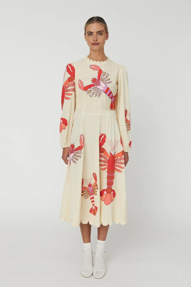Stella Nova - Embroidered Maxi Dresssu61-4382 - 530 Multicolour