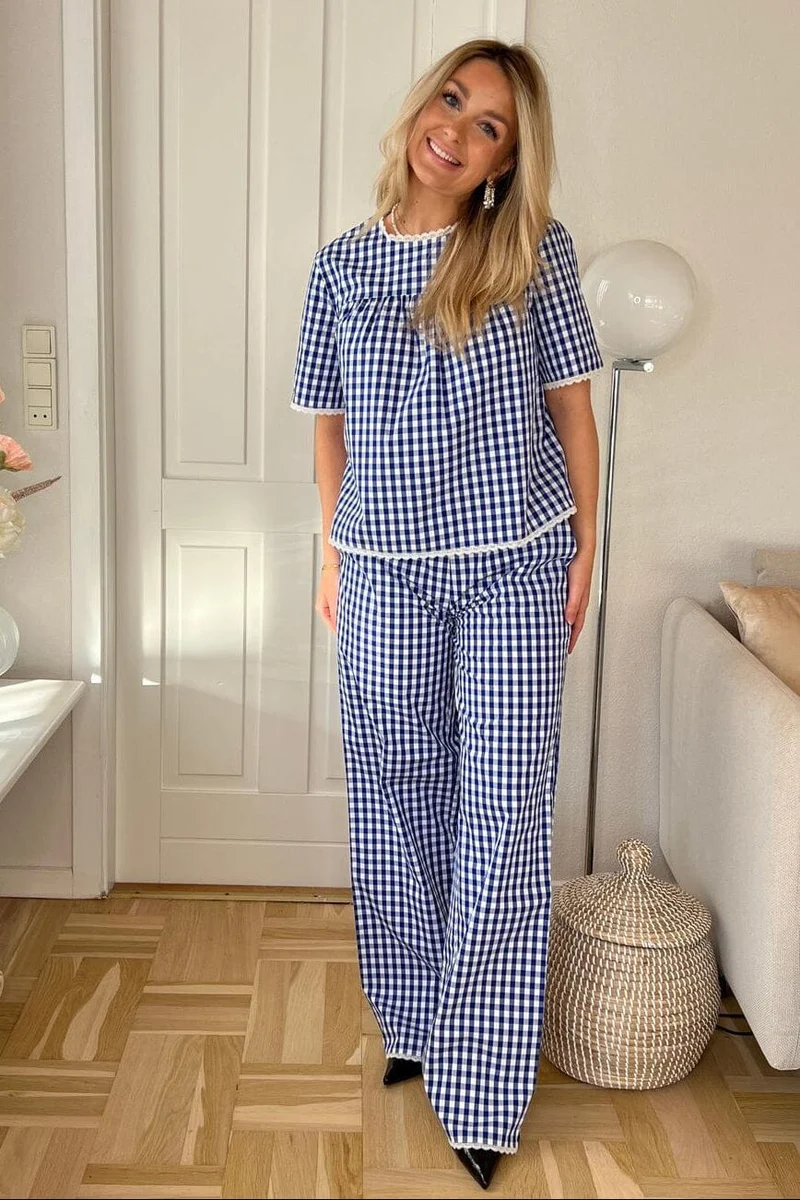 Dear Molly - Milk Top 164240B - Blue And White
