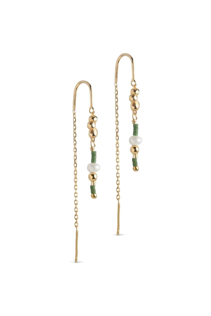 Enamel Copenhagen - Earrings, Nara Miyuki E477G - Khaki