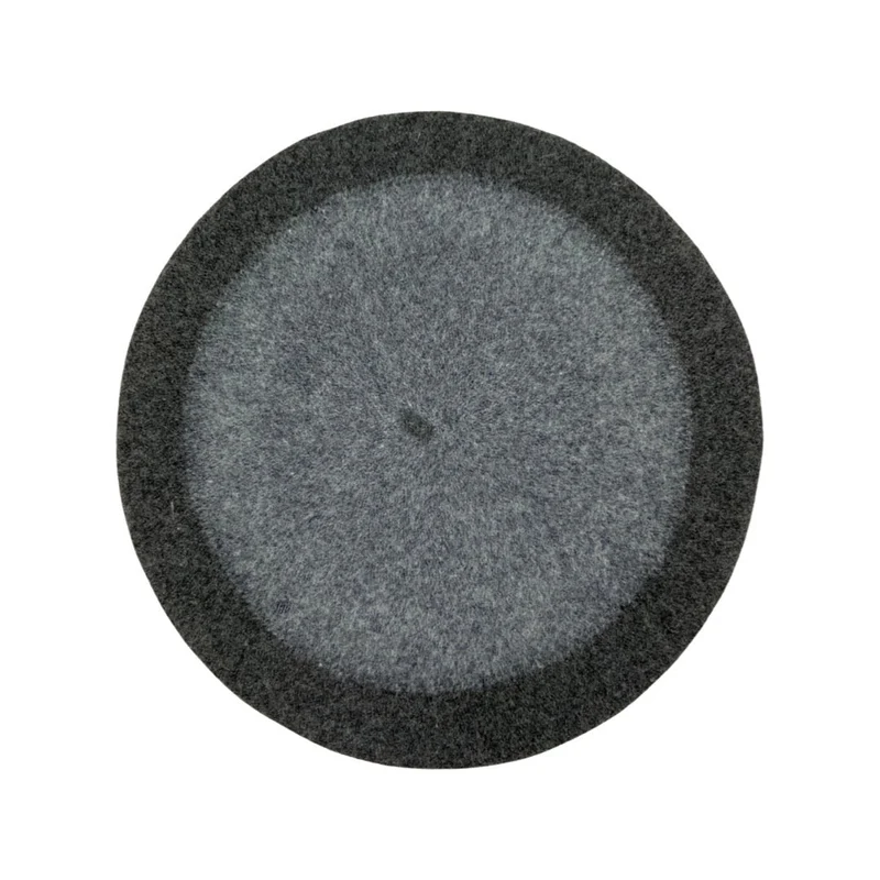 Vintage Grey Two-Tone Beret