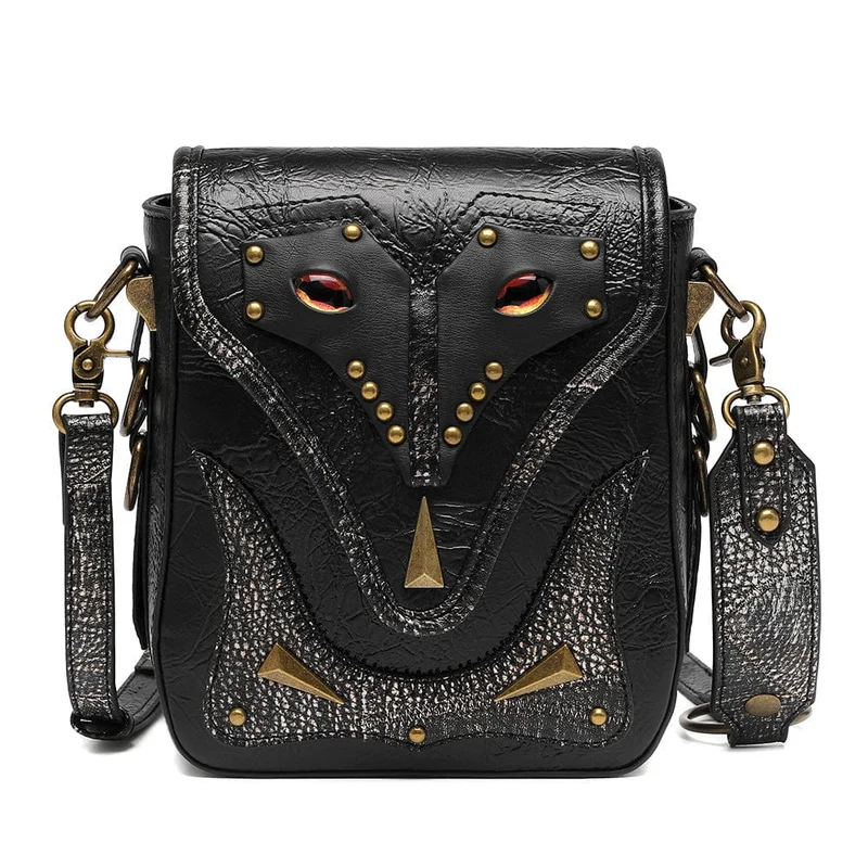 Unisex Steampunk Evil Eyes Rivets Miniväska