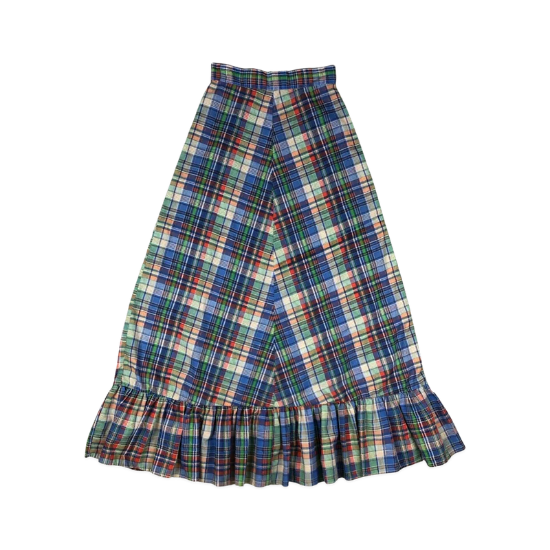 Vintage 70s Plaid A-line Skirt 8