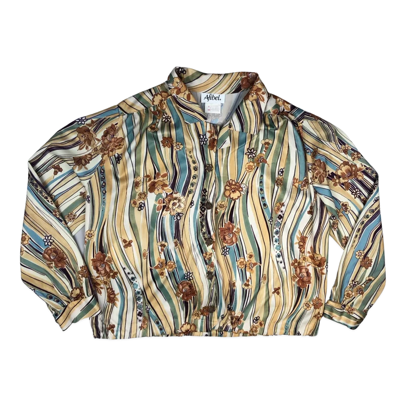 Vintage 90s Floral Print Blouse 18