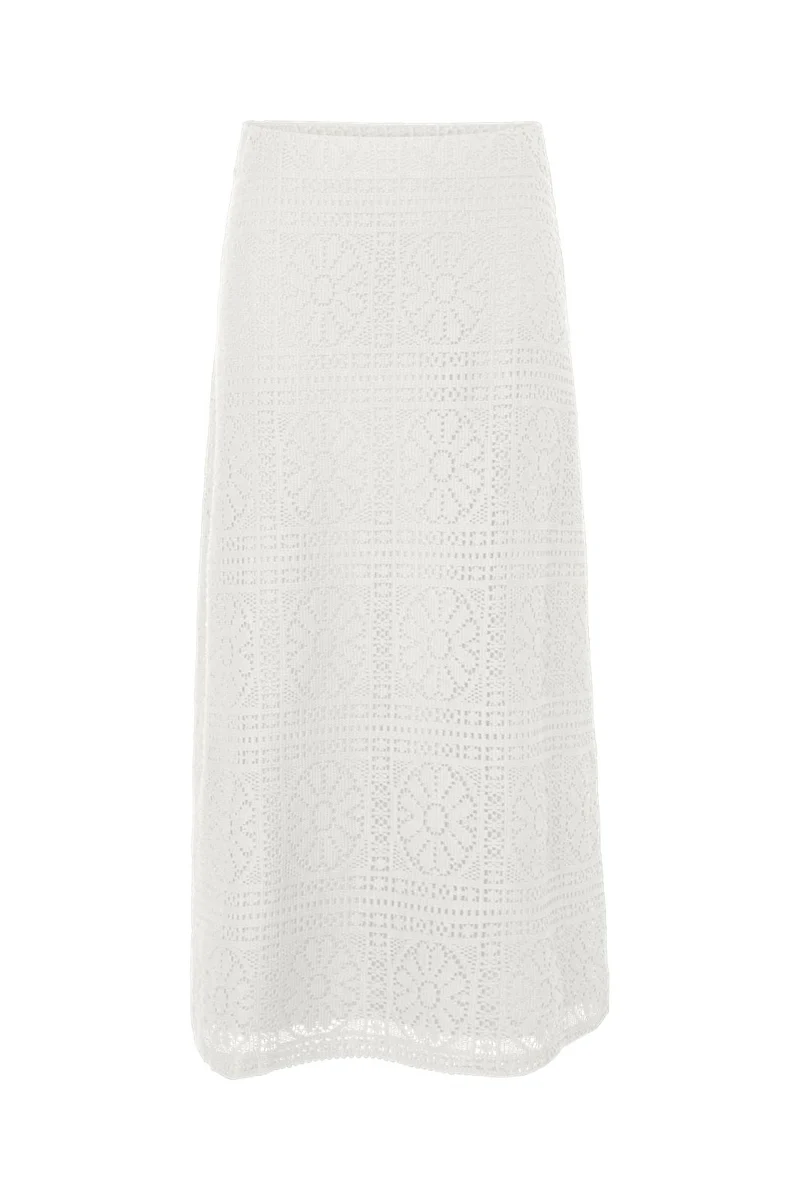 Pieces - Pcbonnie Ankle Skirt - 4938846 Cloud Dancer