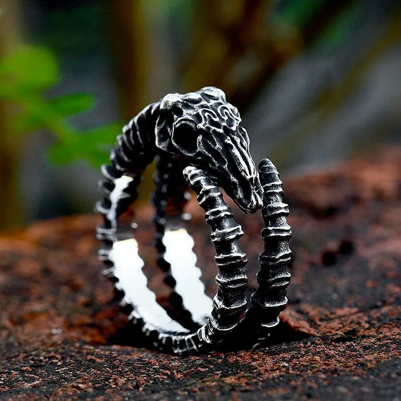 Punk Sheep Skull Ring för män