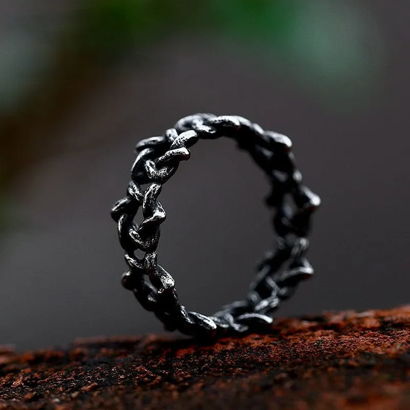 Punk hexagramring för män