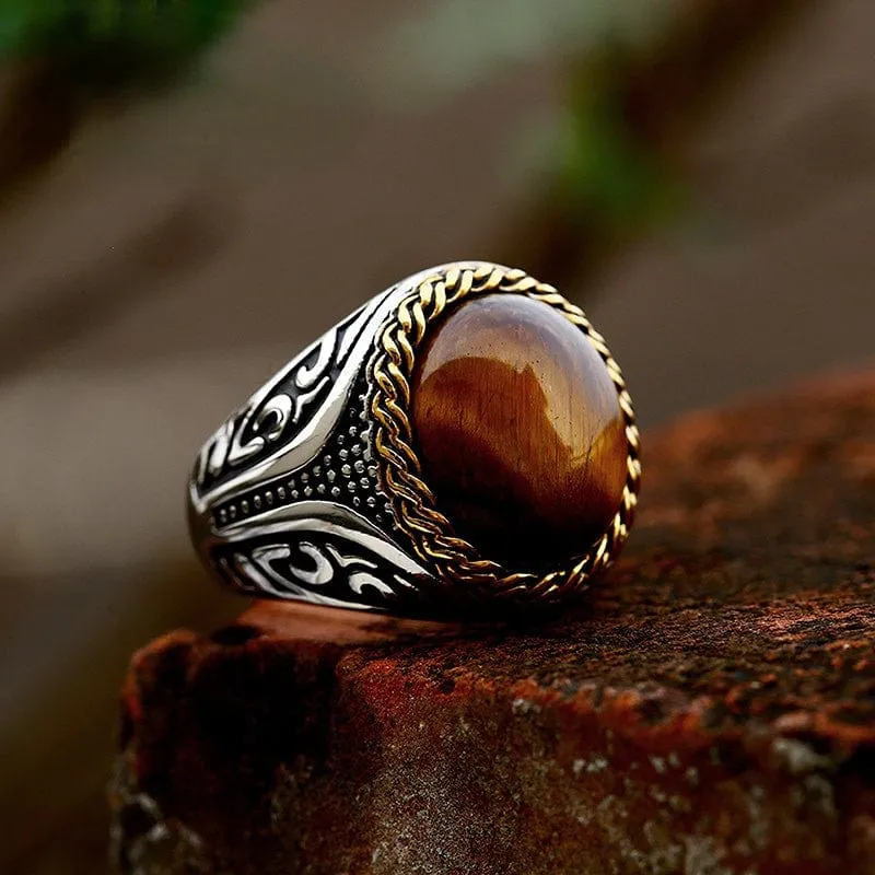 Punk Opal Ring för män