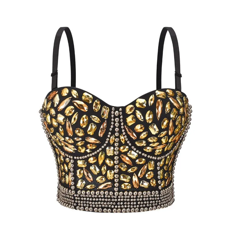 Gothic Cobblestone Beaded Bustier för kvinnor
