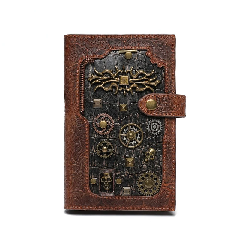 Unisex Steampunk Gear präglad plånbok