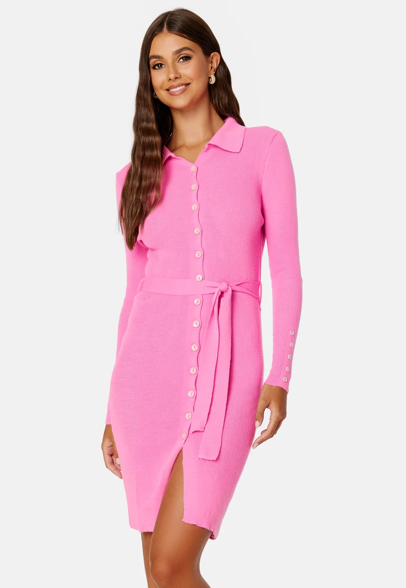 Clara Knitted Shirt Dress
