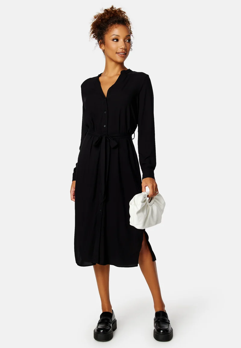 Vica LS Shirt Calf Dress