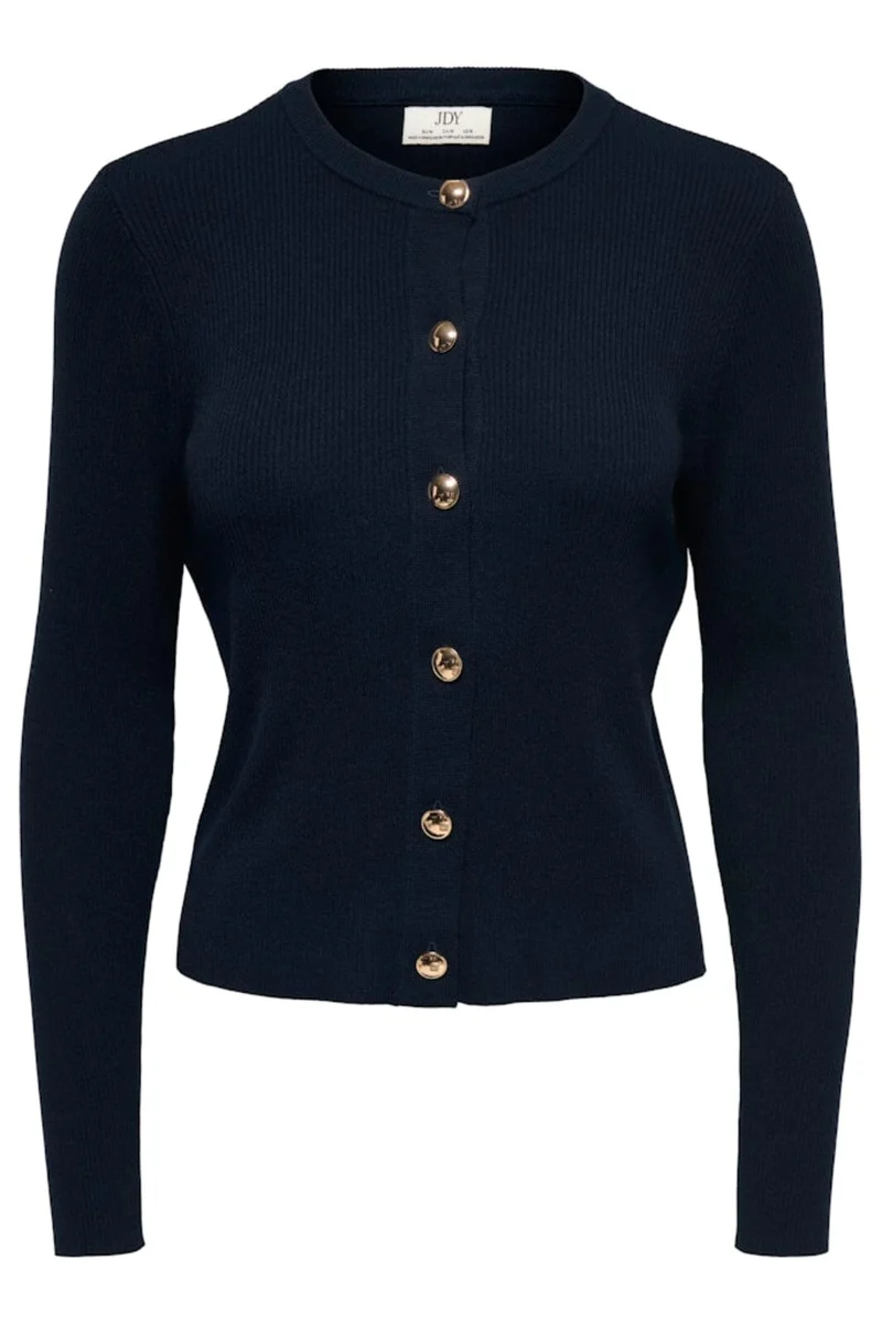 JDY - Jdygaby L/S O-Neck Cardigan Knt - 5020364 Black Iris
