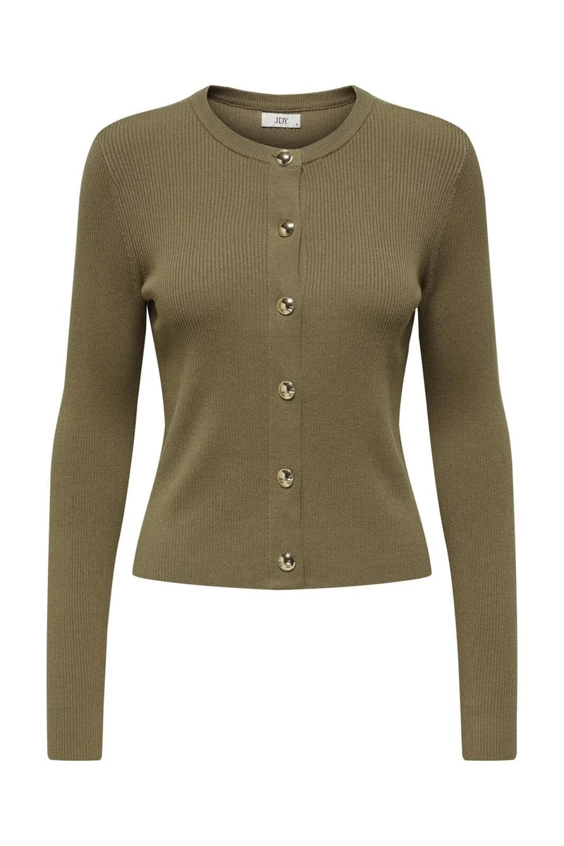 JDY - Jdygaby L/S O-Neck Cardigan Knt - 4926906 Sepia Tint