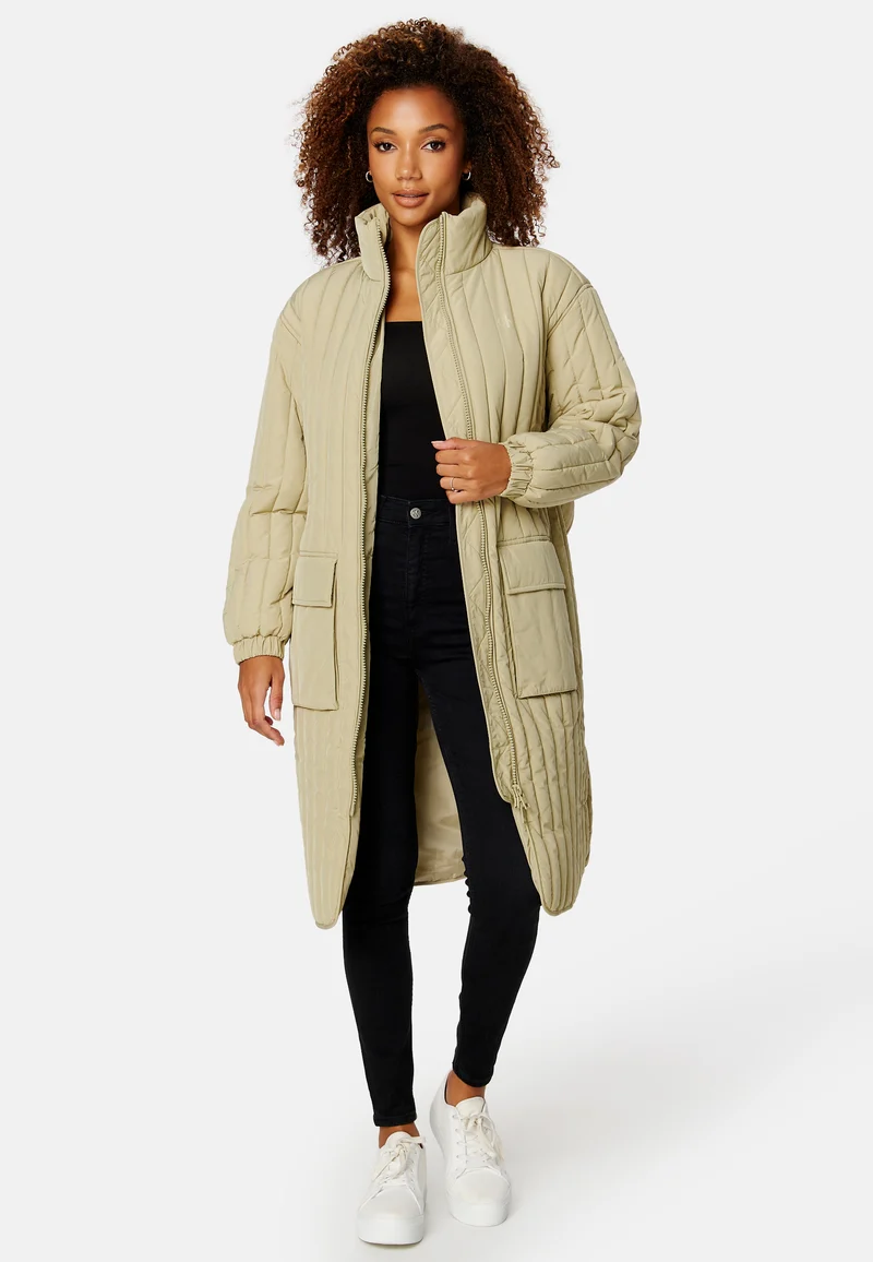 Waisted Quilted Coat