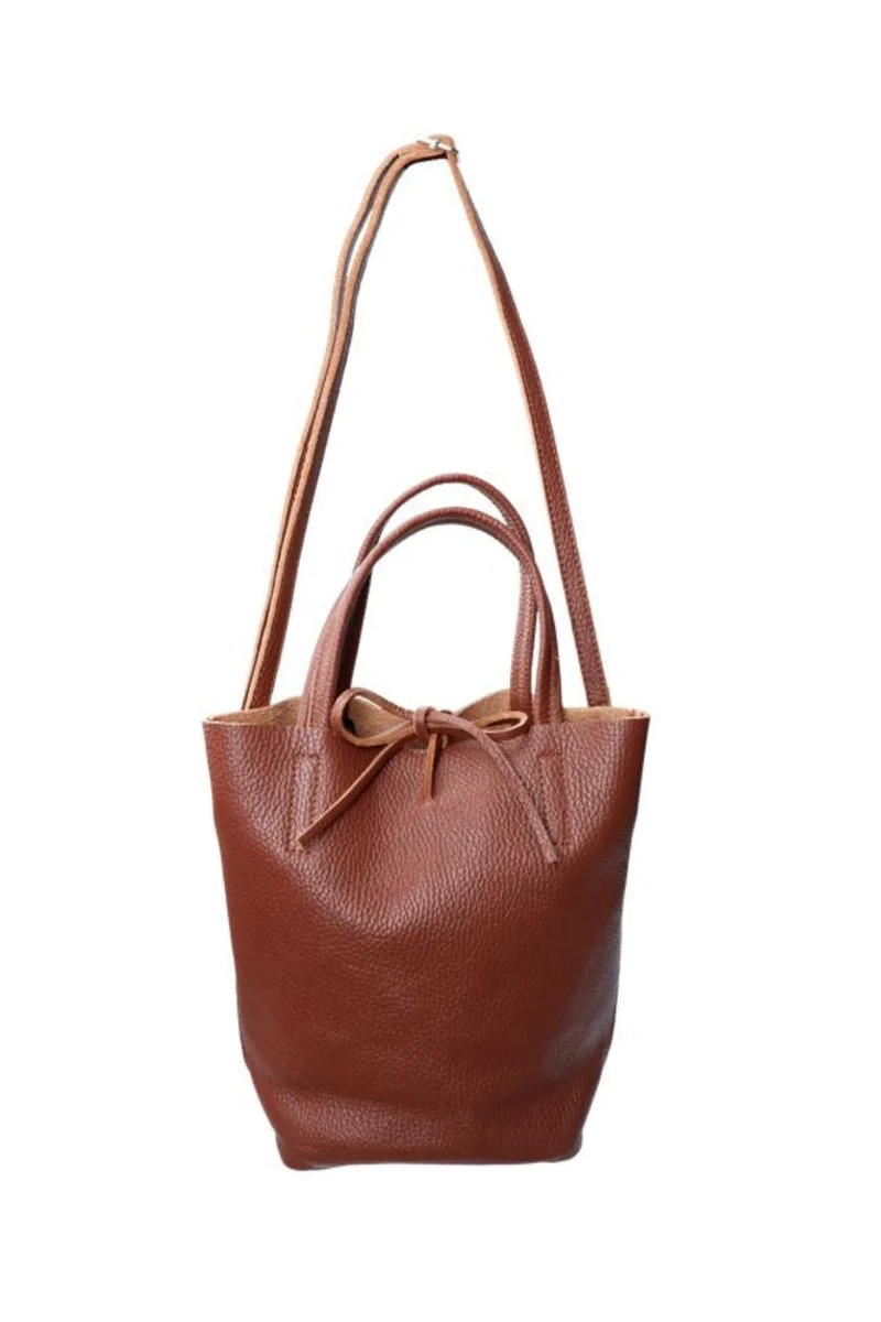 Black Colour - Bcchristy Mini Leather Totebag 9375 - Chocolate