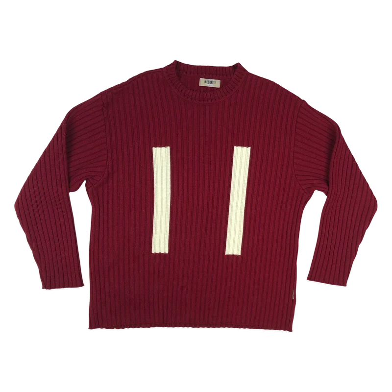 Vintage Y2K Red Ribbed Knit Jumper XL