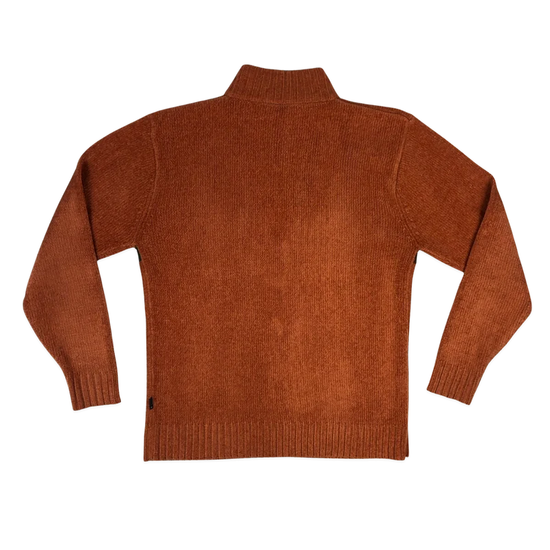 Vintage Orange Chenille 1/4-zip Jumper M