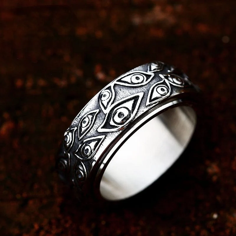 Punk Devil's Eyes Ring för män
