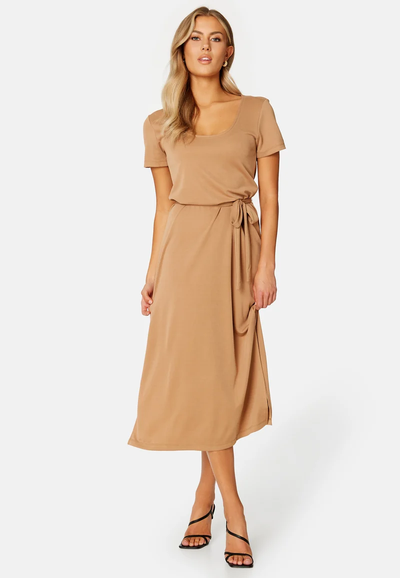 Modali U-Neck S/S Midi Dress