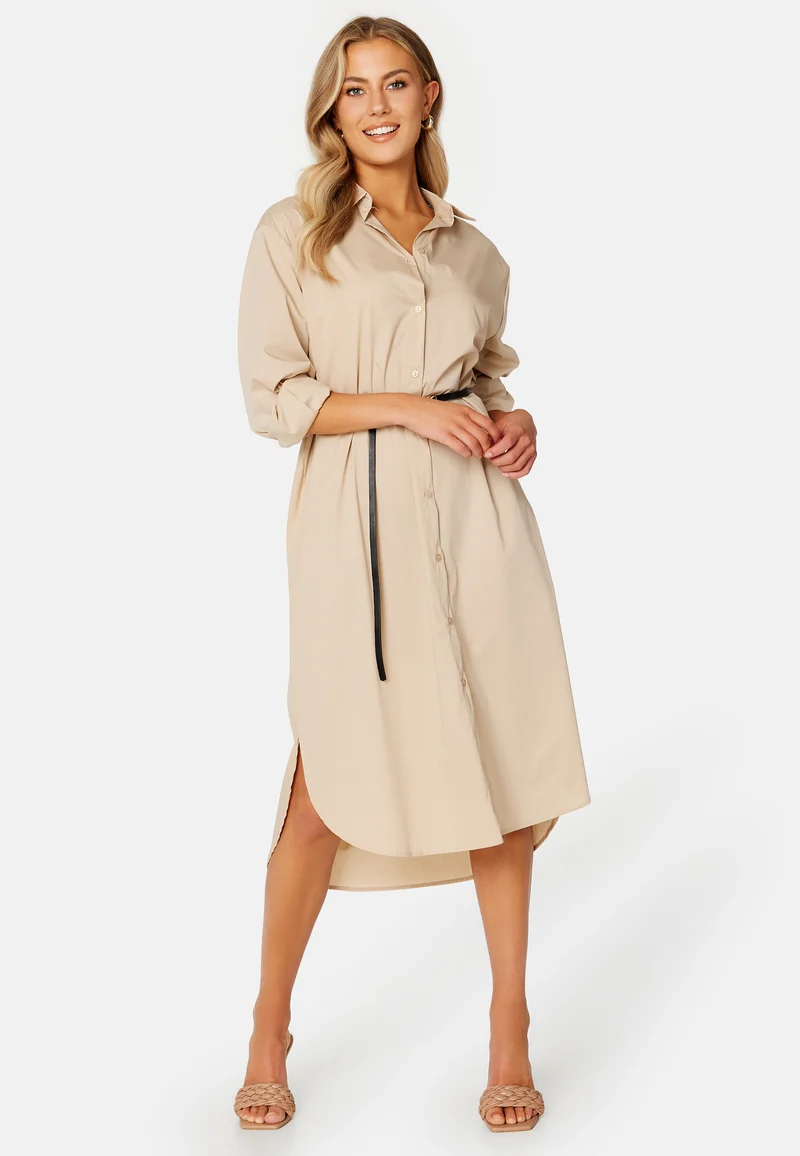 Gimas L/S Midi Shirt Dress