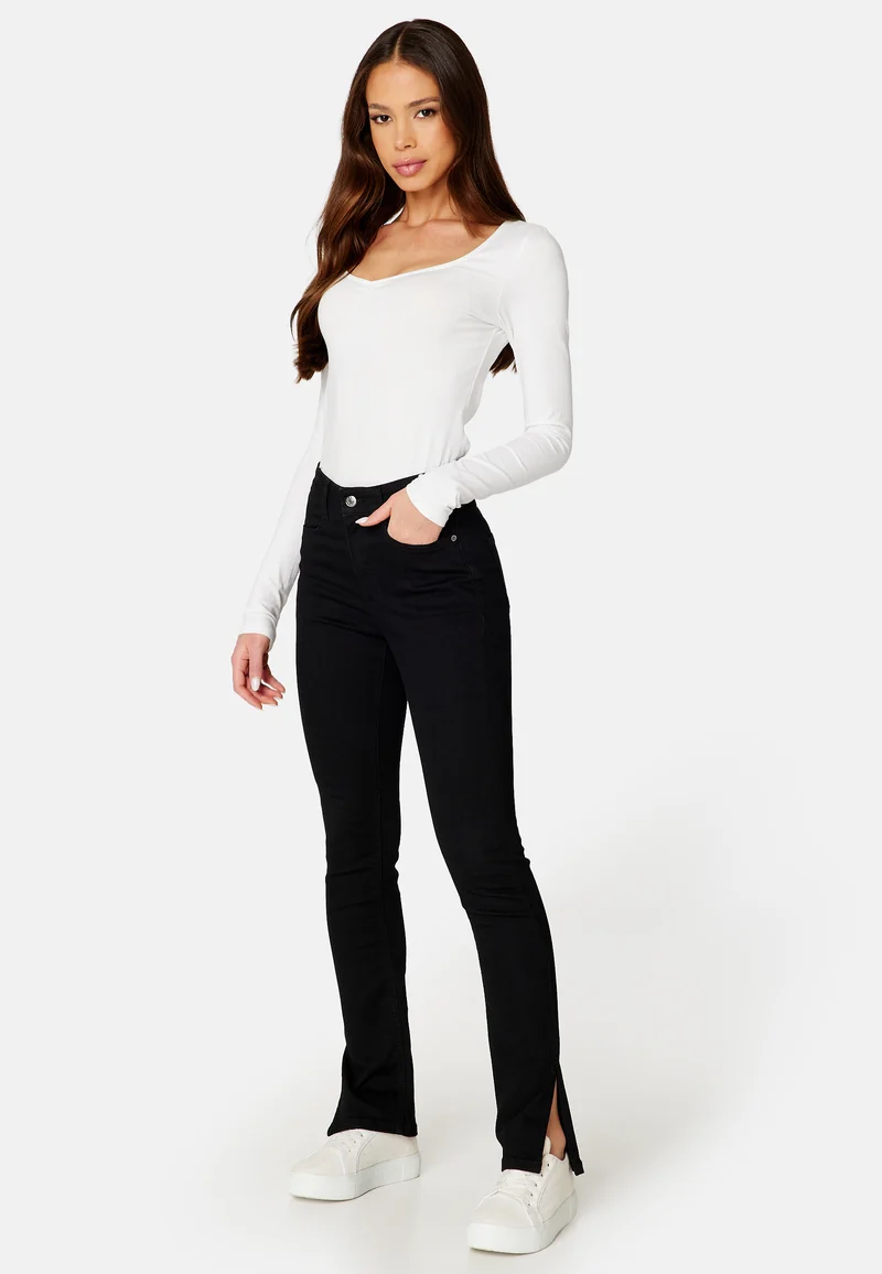 Tinnie slit high waist jeans