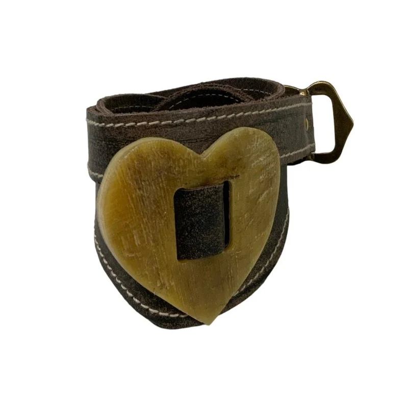 Vintage Love Heart Leather Belt