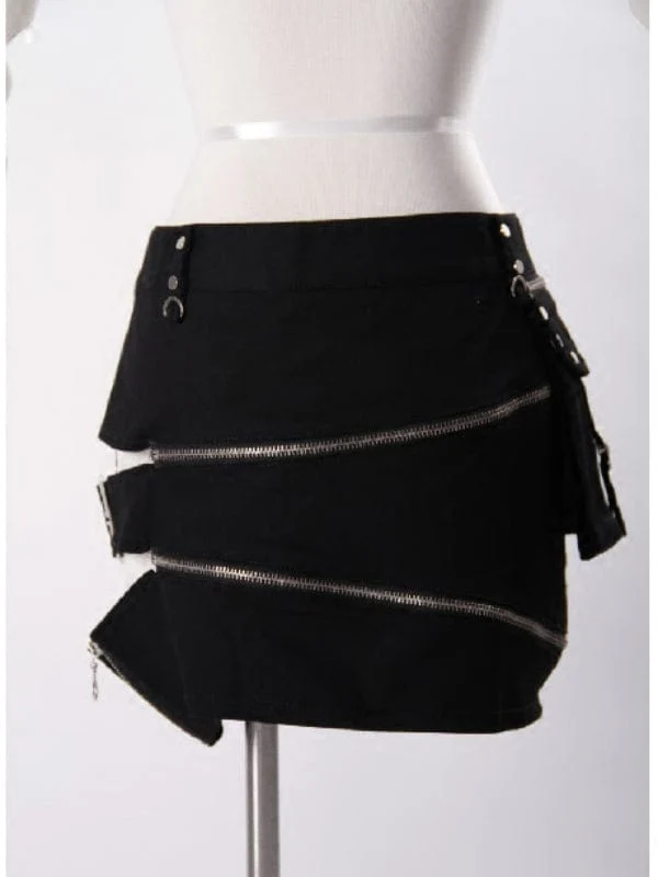Kvinnors Steampunk Cutout Kjol med stor ficka