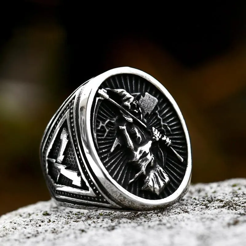 Punk Skelett Sickle Ring för män