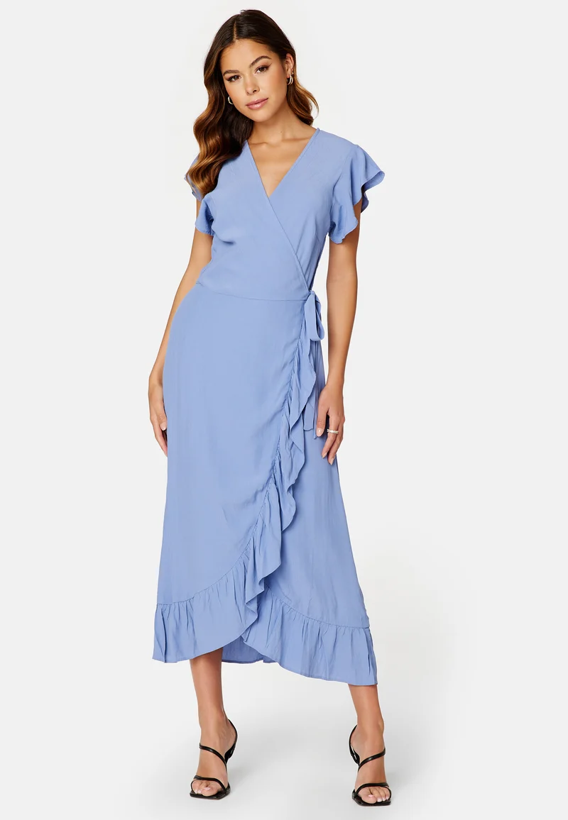 Fini Wrap S/S Long Dress