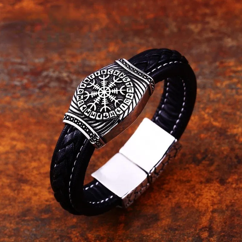 Punk Viking Letter snidade armband för män