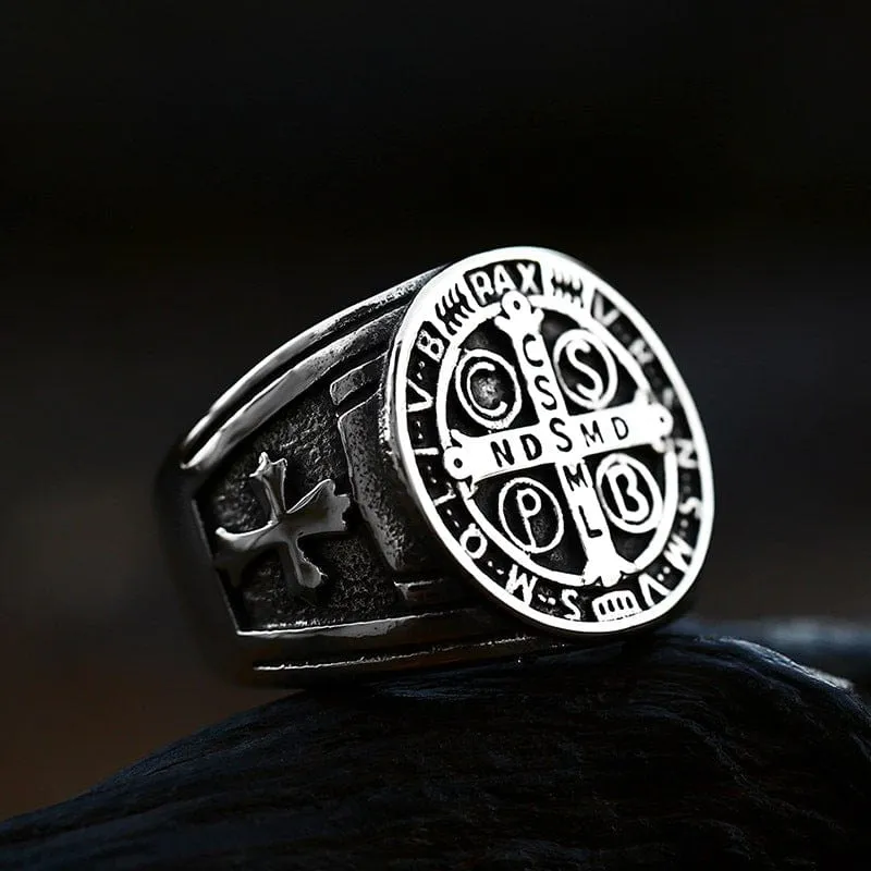 Mäns Punk Letter snidade Ring