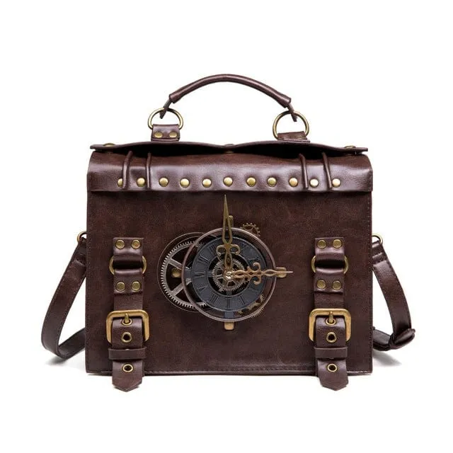 Steampunk Clock Spänne Avtagbar väska