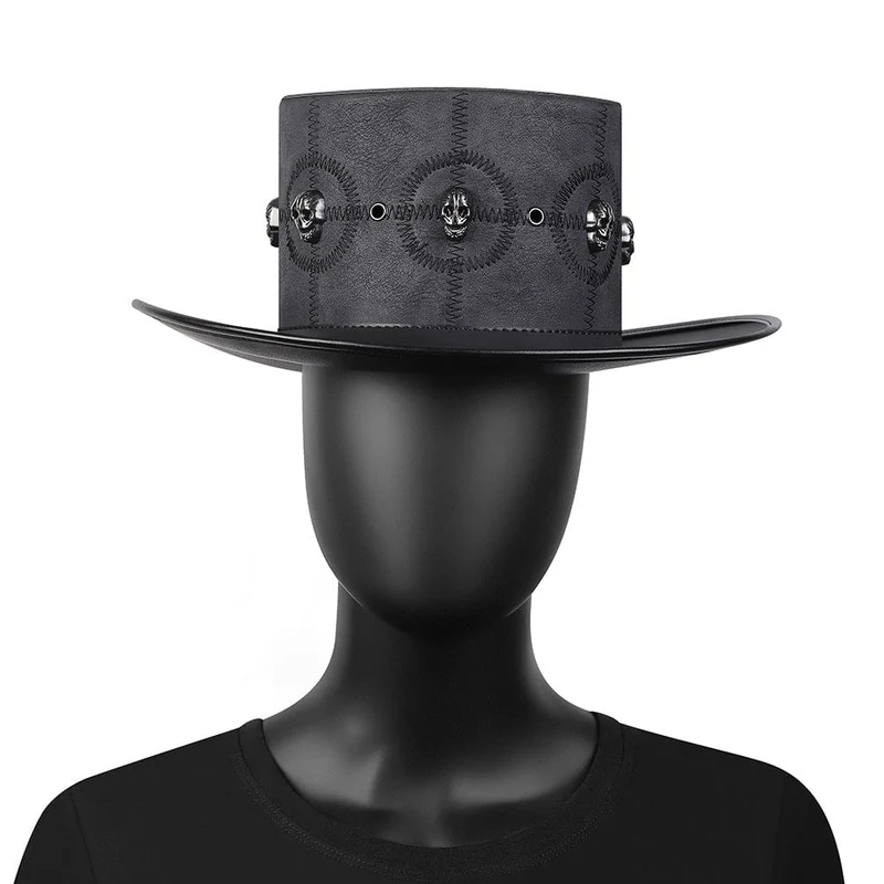 Steampunk Sutural Skull Hatt för män