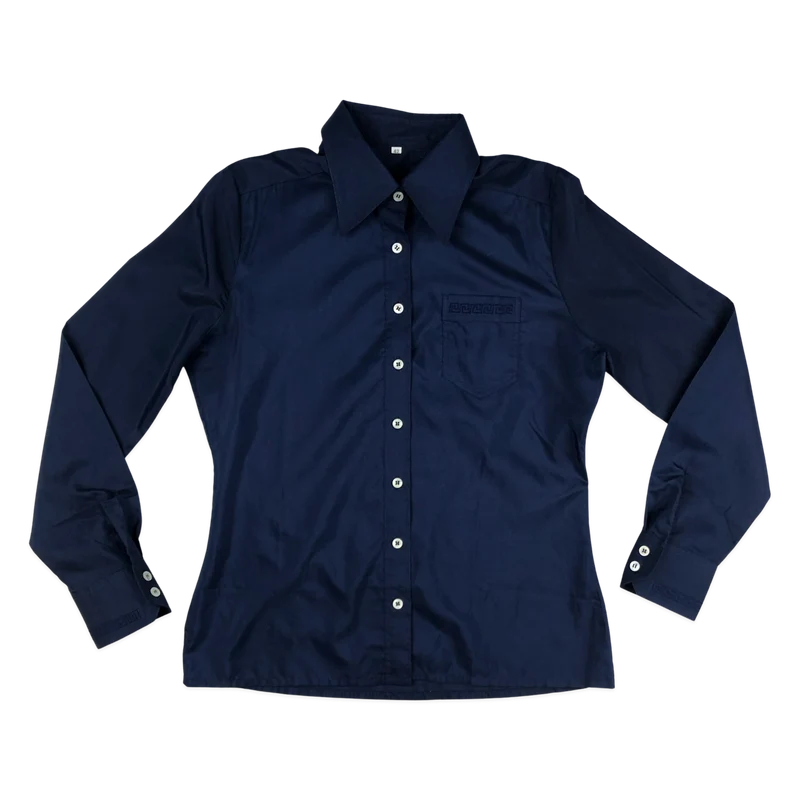 Vintage 70s Navy Blouse 14
